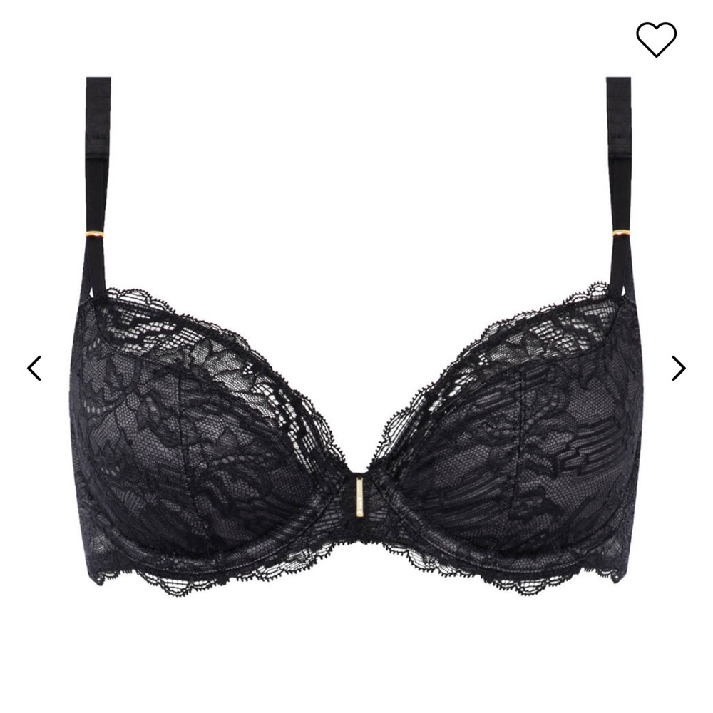 NWT Chantelle bra 32B waltz bra burgundy Leavers Lace